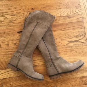 Brown Suede Franco Sarto Boots - size 6